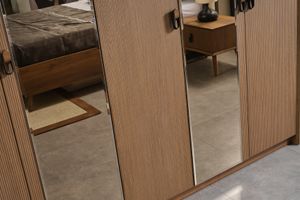 Tosco 5 Door Wardrobe, Walnut