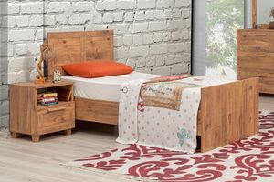 Hedere Single Bed, 90 x 190 cm, Pine