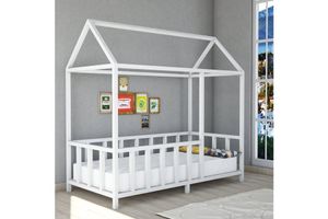 My Home Natural Wood White Children's Montessori Bed Frame