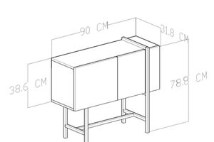 Givayo Marle Dressoir, Zwart