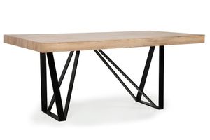 Trinity Fixed Dining Table, 90 x 180 cm, Light Wood
