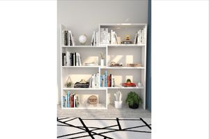 Pythagoras Bookcase, 118 cm, White