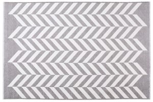 Nils Reversible Rug, 155 x 230 cm, Grey & White