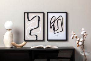 Abstract Loop 2 Piece Art Print with Frame