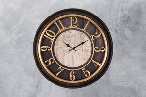 X Decorative Wall Clock, Brown