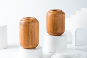 Tai Wooden Vase Set, Brown