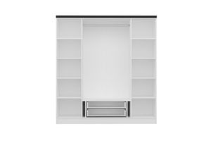Medway Plus Kledingkast met 4 Deuren en 2 Lades, 190 cm, Wit