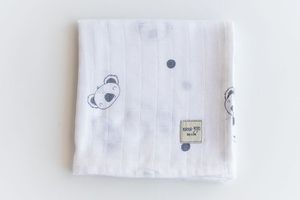 Muslin Coolala Throw & Blanket, 100x100 cm, White