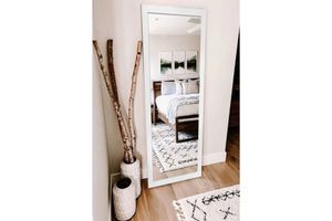 Konigssee Retro Full Length Mirror, 48 x 160 cm, White