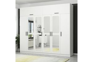 Tideway 6 Door Wardrobe, White