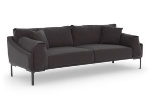 Leo Three Seater Sofa, Charcoal Grey