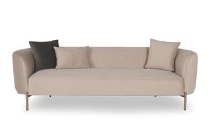 Macaroon Three Seater Sofa, Beige
