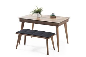 Polo 4 - 6 Seat Extendable Dining Table, Dark Wood