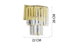 Apliqa Palla Bianca Wandlamp, Mat Goud