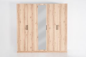 Mabel 5 Door Wardrobe, Oak