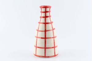 Musmeus Lissa Ceramic Vase, Cream & Red