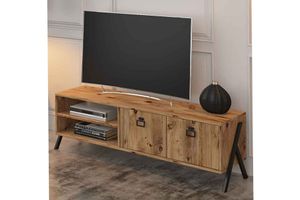 Yanke Tv Meubel met Planken, 150 cm, Walnoot