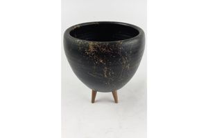 Earthenware Plant Pot, Black