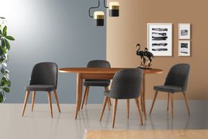Sortie Ovaler Tisch und Donau Stuhl-Set, 130x75 cm
