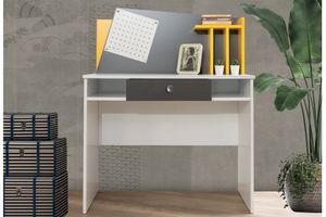 Giallo Study Desk, Grey & Yellow