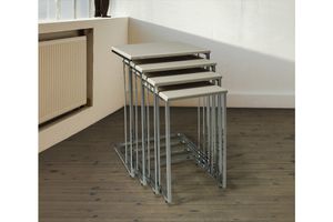 Vegas Bijzettafel Set, 4-Dlg, Crème