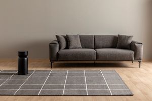 Antracitově-bílý koberec Emma, 120 x 180 cm