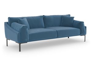 Leo Three Seater Sofa, Blue