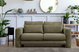 Lilly Ruffelfluwelen 2-Zitsbank, Groen