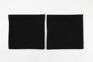 Musmeus Liry 2 Piece Cotton & Linen Napkin, 45 x 45 cm, Black