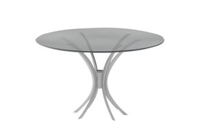 Leon Ronde Metalen Eettafel, Zilver