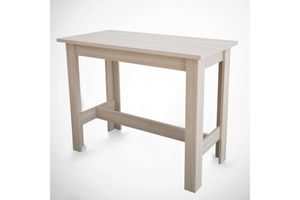 Pasific Barra 4 Seat Fixed Dining Table, Light Wood