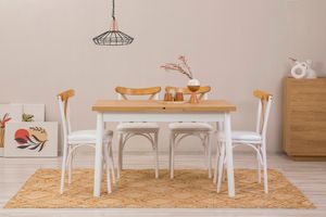 Oliver Karina Extendable Dining Table, Oak & White