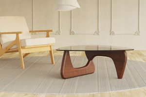 Dřevěný ořechový konferenční stolek Venux