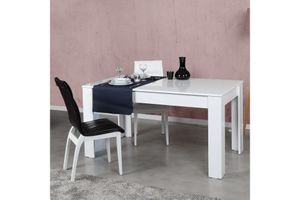 Pasific 4-6 Seat Extendable Dining Table, White