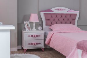 Růžová dětská postel Princess, 100X200