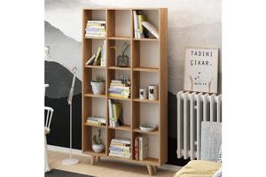 Zipa Bookcase, 184 cm, Oak