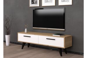 Melly TV-Möbel, Weiß & Eiche
