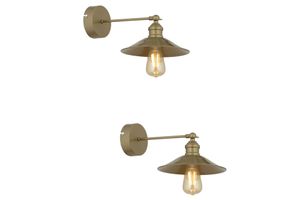 Apliqa Wilster Retro Wandlampenset, 2 Stuks