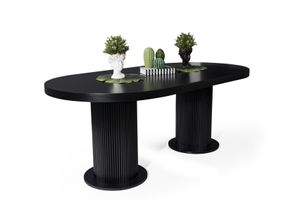 Morena 6-8 Seat Fixed Dining Table, Black