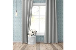 Carnival Blackout Curtain Pair, 140 x 260 cm, Grey