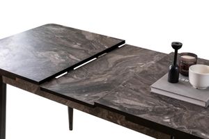 Moon Eettafelset, 120x70 cm, Zwart