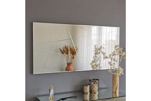 Neostyle Modern Decorative Mirror, 130 x 62 cm, Silver