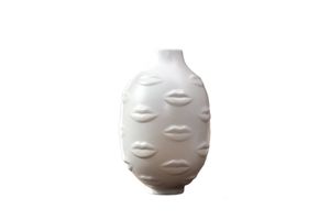 Lady Kiss Decorative Vase, White