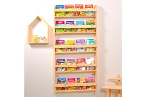 Montessori Bücherregal mit Wandregal
