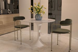 Tulip Tafel met Witte Poot