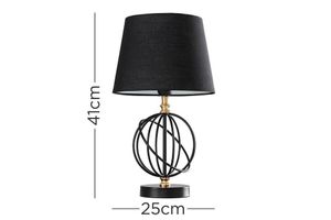 Emerald Table Lamp For Coffee Table, Black