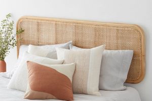 Sohomanje Boho Kopfteil aus Holz, Braun
