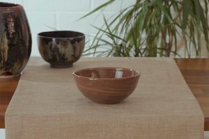 Massarelli effen linnen loper, beige