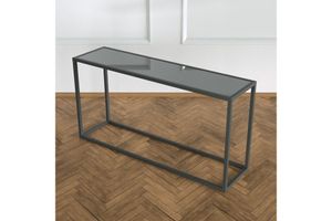 Potrica Console Table, 120 cm, Dark Grey & Black