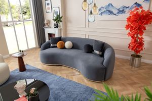 Ellipse 4-Sitzer Sofa, Grau